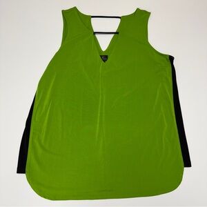 Worthington Bright Green and black Sleeveless Tank Top